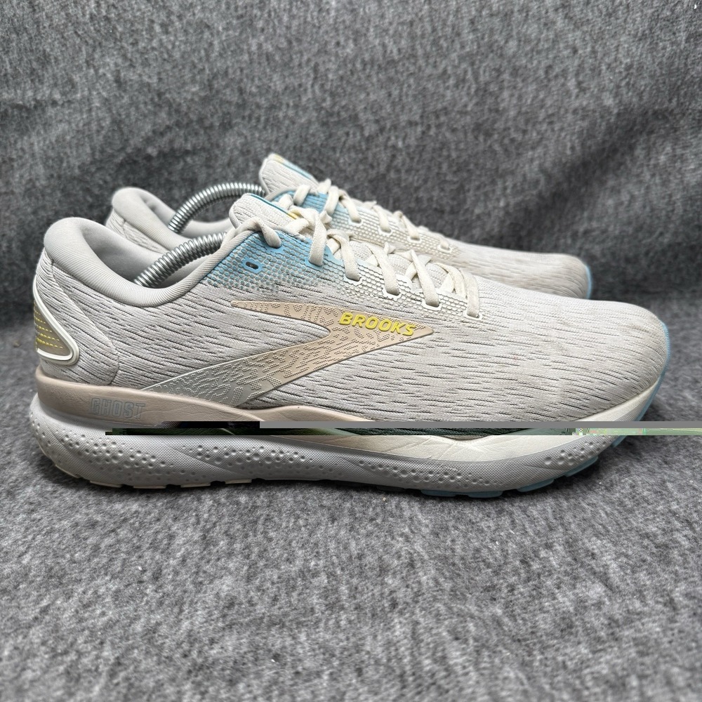 Brooks Ghost 16 Mens 11 Coconut Blue Yellow With Box Cushion Neutral Running